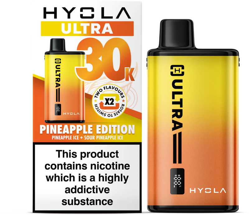 HU_Pineapple_Edition_Device___Box_1 Hyola Ultra 30K- Prefilled Pod Kit/ Pineapple Edition 20mg - Image 1