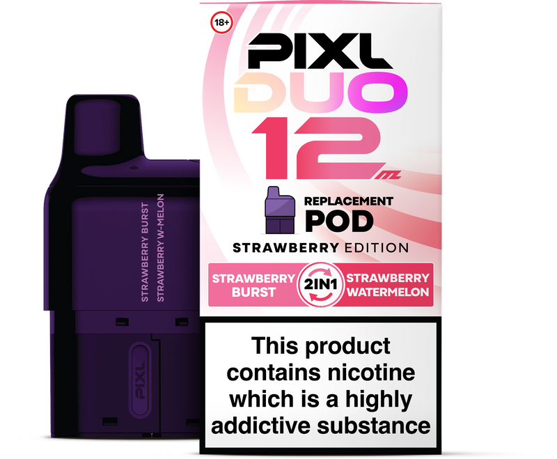 StrawberryEditionPodDeviceBoxFW1 PIXL Duo Compliant Replacement Pod - Strawberry Edition / 20mg - Image 1